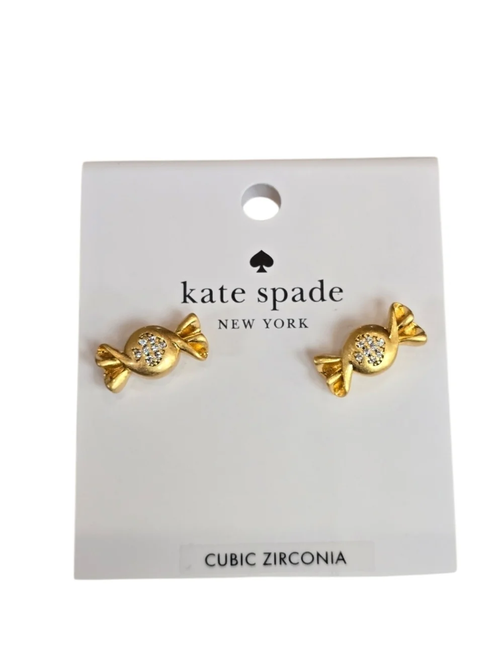 Kate Spade Treat Yourself Candy Goldtone Stud Pierced Earrings